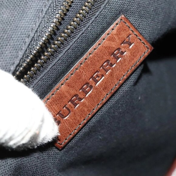 BURBERRY Nova Check Shoulder Bag Canvas Beige Gold Auth BA2533 - Picture 11 of 16